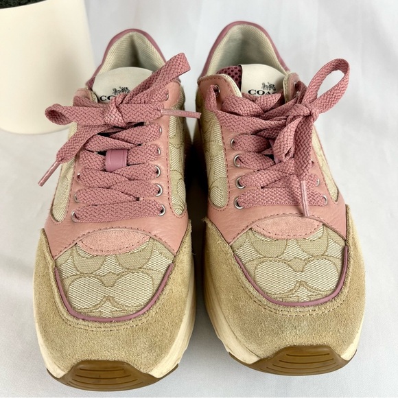 COACH Tech Runner Monogram and Pink Women's Shoe Size 5 - Picture 5 of 14